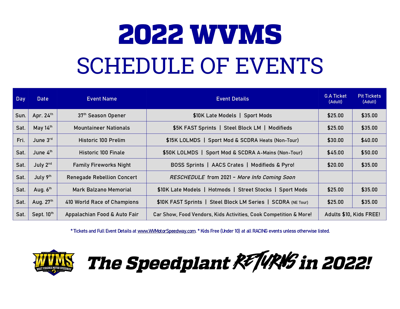 Events WVMotorSpeedway